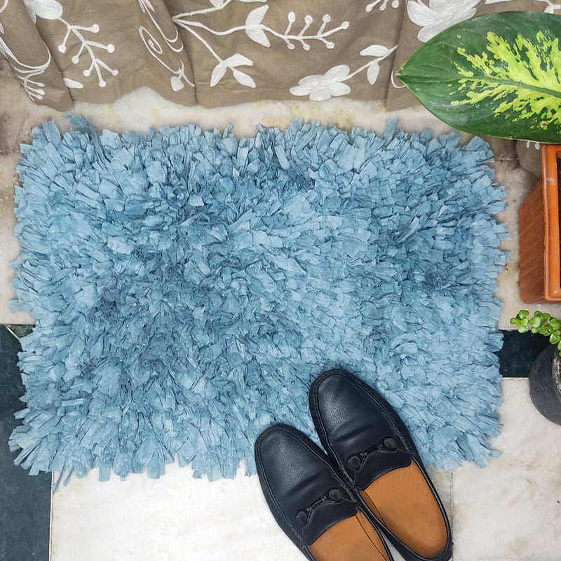 Eco-Friendly Grey-Blue Bath Mats