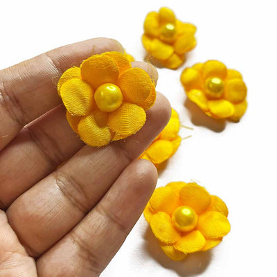 Yellow Color Small Size Flower Set Of 20 | Small Size Flower | Adikala | Art Craft | Collection