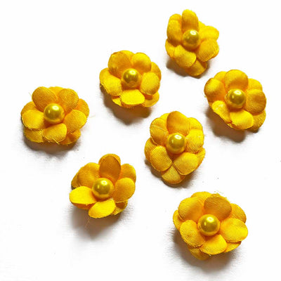 Yellow Color Small Size Flower Set Of 20 | Small Size Flower | Adikala | Art Craft | Collection