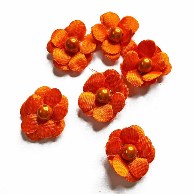 Orange Color Small Size Flower Set Of 20 | Orange Flower | Adikala | Art Craft