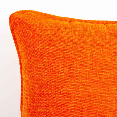 Orange Velvet Hemp Cushion Cover | Orange Velvet | Cushion Cover | Cushion | Cover | Cushions | Hemp Cushion Cover | Art Craft | Craft Store Online | Adikala Craft Store