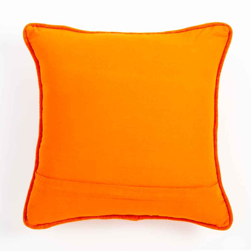 Orange Velvet Hemp Cushion Cover | Orange Velvet | Cushion Cover | Cushion | Cover | Cushions | Hemp Cushion Cover | Art Craft | Craft Store Online | Adikala Craft Store