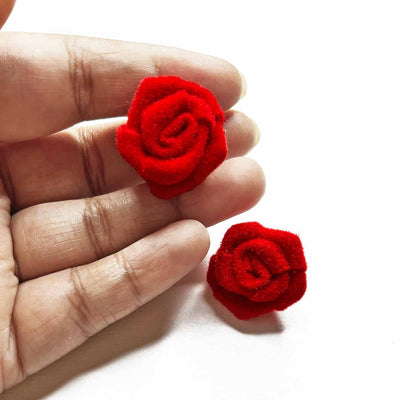 Maroon Color Velvet Rose Flower Set Of 20 | Maroon Color Velvet | Rose Flower | Adikala Craft Store | Art Craft | Decoration | Festivals | Adikala | Shadi Decoration   | Wedding Decoration  | wooden Color Flower | Artificial Flower