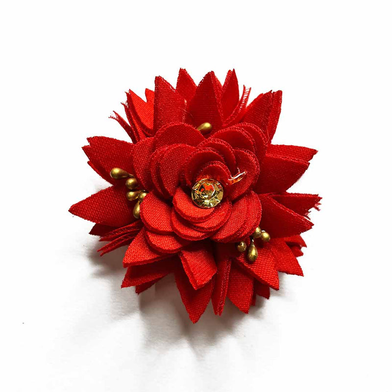 Dark Red Color Flower Set Of 6 | Dark Red Color | Flower Set | Adikala Craft Store | Art Craft | Decoration | Festivals | Adikala | Shadi Decoration   | Wedding Decoration  | wooden Color Flower | Artificial Flower