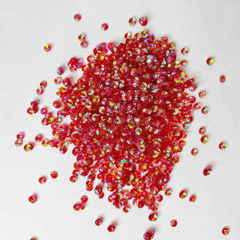 Red Rainbow Color Shine Circular Bowl Sequins / Shaker