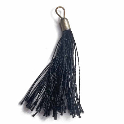 Black Color Thread Tassels With Metal Hanging | tassels | decoration | threadtassels
