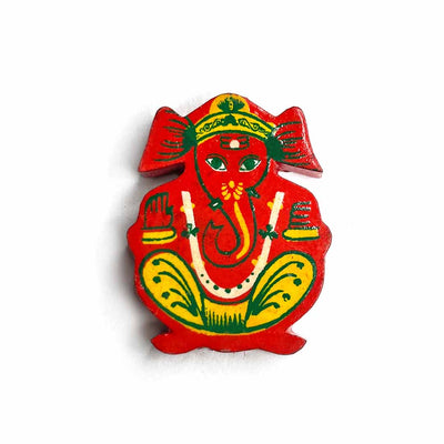 ganpati | wooden ganpati | ganpati ji red wooden miniature