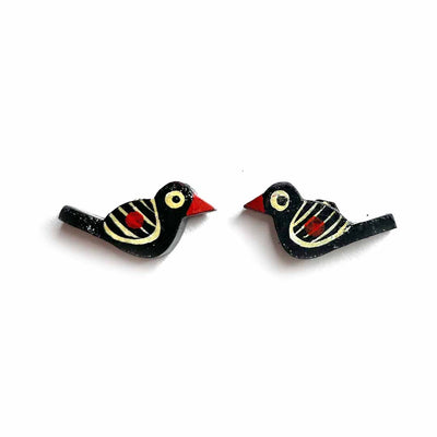 Black Bird Wooden Miniature | Home Decoration | Design |  Birds | Wooden Bird | Wooden Miniature | Adikala Craft Store