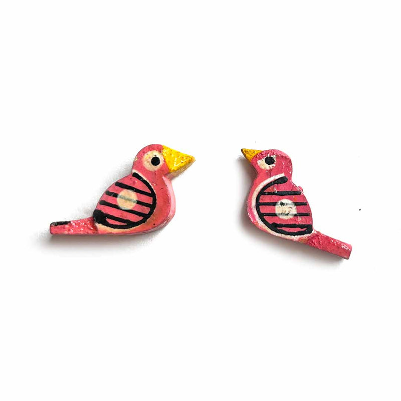Pink Bird Wooden Miniature | Birds | Wooden Miniature  |  Adikala Craft Store 