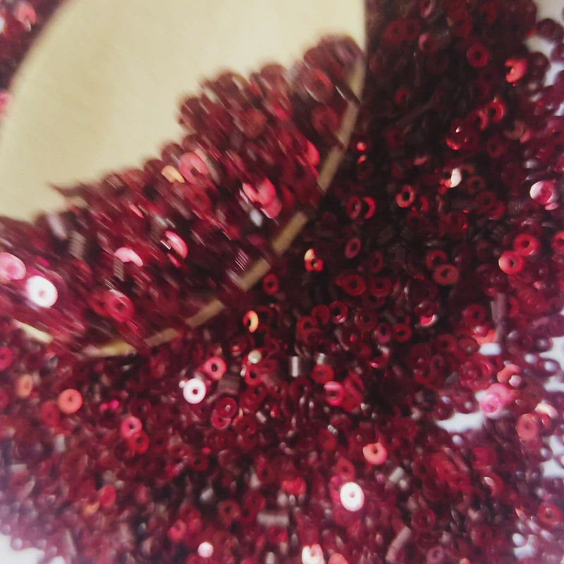 Maroon Color Glitter/Sequins