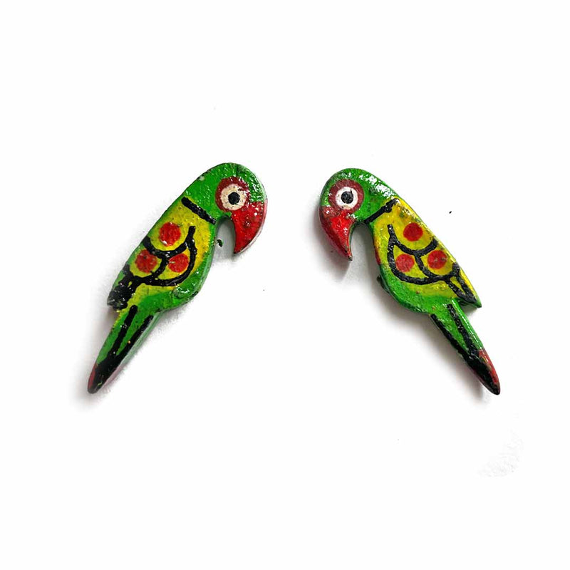 Green Parrot | Green Parrot Wooden Miniature | Wooden Miniature Small Size