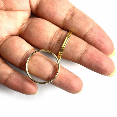 Golden Heavy Quality Metal Rings Set Of 8