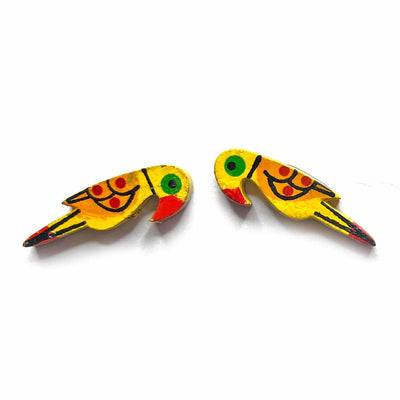 Mango Yellow Parrot Wooden Miniature Small Size | Mango Yellow Parrot | Wooden Miniature