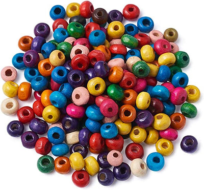 Multicolored Small Size Wooden Beads | Multicolored Small Beads | Wooden Beads | Adikala Craft Store | Art Craft | Colllection | Projects | Art | Jewellery Making