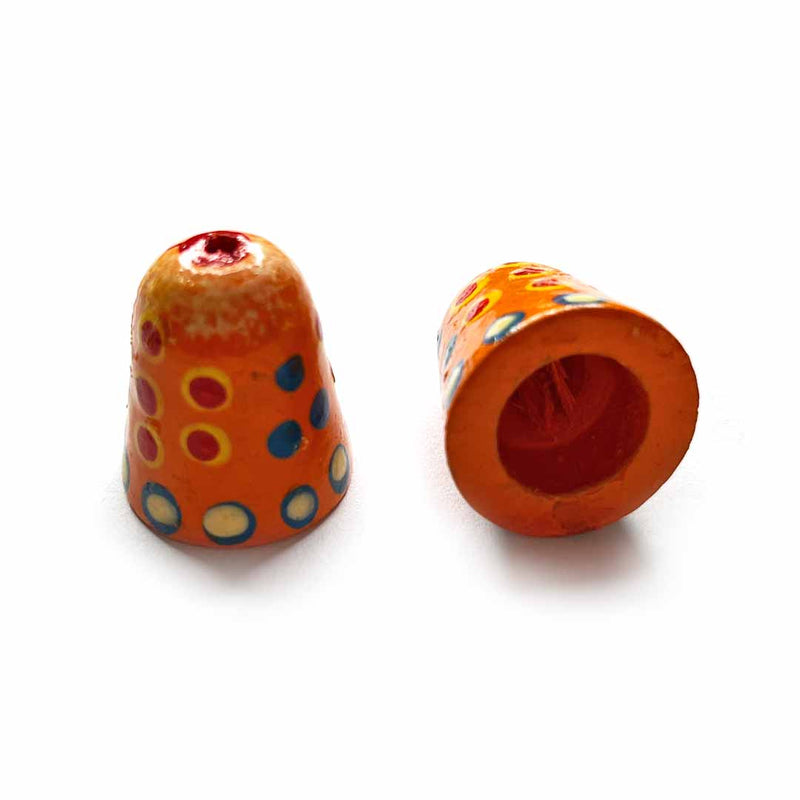 Orange Color Wooden Bell Miniature | Wooden Bell | Bell Miniature | Art Craft | Decoration | Projects | DIY | Adikala Craft Store