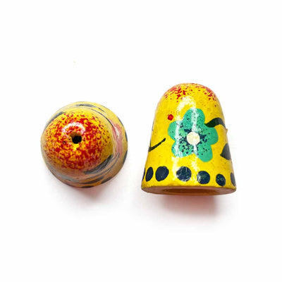 Yellow Color Wooden Bell Miniature | Bells | Wooden Miniature | Yellow Color Bell