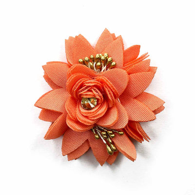 Peach Color Flower Set Of 6 | Peach Color | Flower Set | Adikala Craft Store | Craft Store | Art Craft | Decoration | Festivals | Adikala | Shadi Decoration   | Wedding Decoration  | wooden Color Flower | Artificial Flower