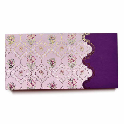 Purple Color Exclusive Velvet Finish Designer Shagun Envelope Pack Of 2 | Purple Color Exclusive Design | Designer Shagun Envelope | Velvet Color Envelope | Adikala Craft Stora | Cash Envelope | Money Envelope | Art Craft | Craft | Paper