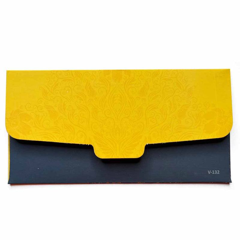 Yellow & Blue Color Exclusive Velvet Finish Designer Shagun Envelope Pack Of 2 | Yellow Envelope | Velvet Finish Design | Shagun Envelope | Shadi Envelope | Wedding Envelope | Adikala Craft Store | Art Craft | Envelope Collection | Cash Envelope | Adikala