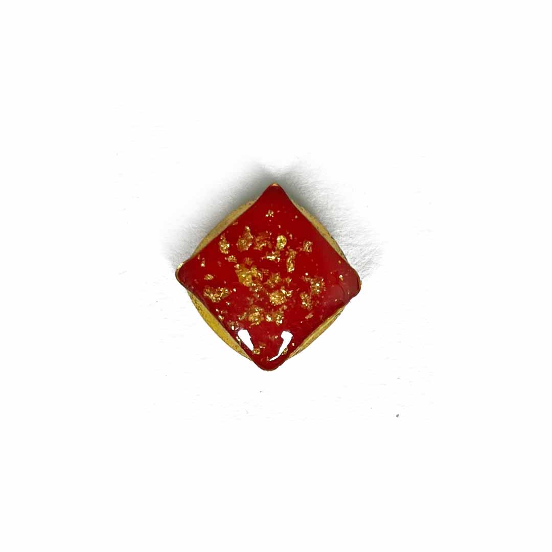 Red Color Square Fancy Buttons Set Of 10 | Square Fancy Buttons Set Of 10 | Red Color | Fancy Button | Buttons | Art Craft | Decoration | Festivals | Jewellery Making | Jewellery | Project | Diy | Essentials | Adikala Craft Store