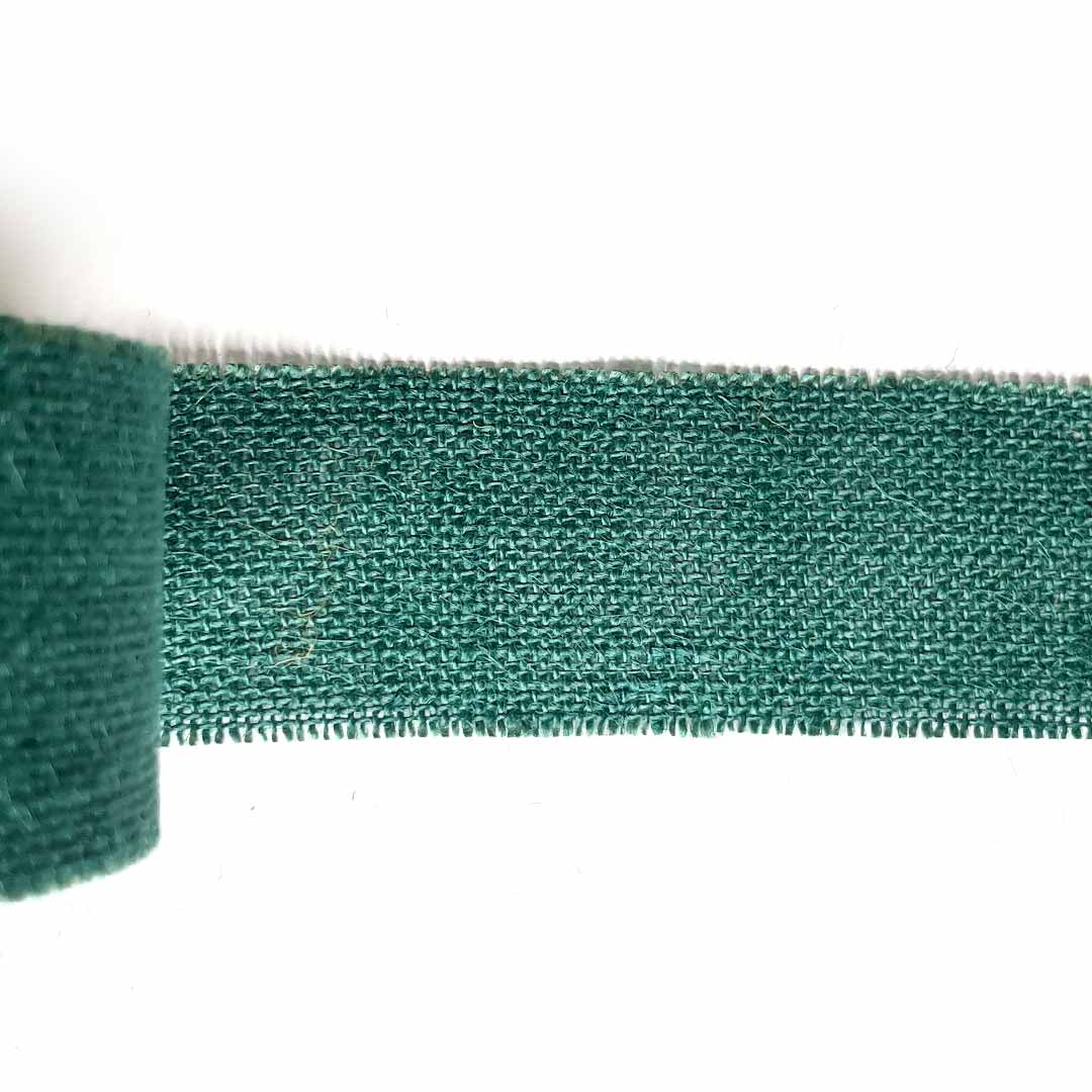 Dark Green Color Natural Burlap Fabric Jute Roll Ribbon 5mtrs | Jute Roll | Fabric Jute Roll | Jute Ribbon | Natural Burlap | Adikala Craft Store |  Art Craft | Decoration |  Border Collection | Craft Making