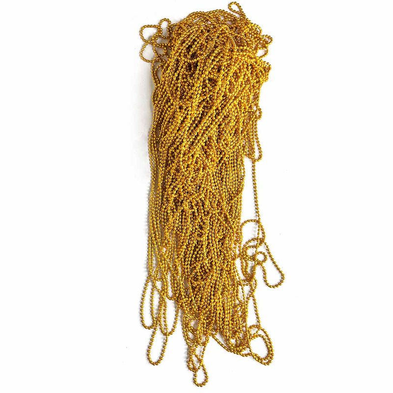 Golden Color Ball Chain for Jewelry Making Pack of 10 Meters