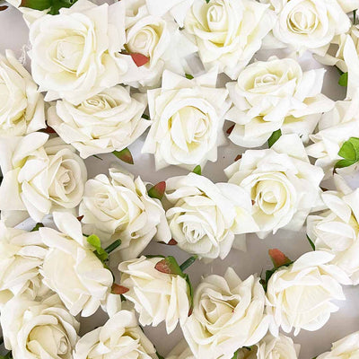 White Color Artificial Rose Flower Set Of 6 | Artificial Rose Flower | Flower Set Of 6 | Adikala Craft Store | Craft Store | Art Craft | Decoration | Festivals | Adikala | Shadi | Wedding | White Color Flower | Rose Flower