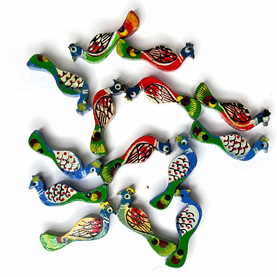 Wooden Parrot | Wooden Peacock | Wooden Birds | Peacock | Parrot | Wood | Wood Craft | Wooden art | Wooden Miniature | Multicolore Wooden Peacock |  Art | Craft | Decor Home| Artist | Pichwai Collection | Multicolored Dcorative art 
