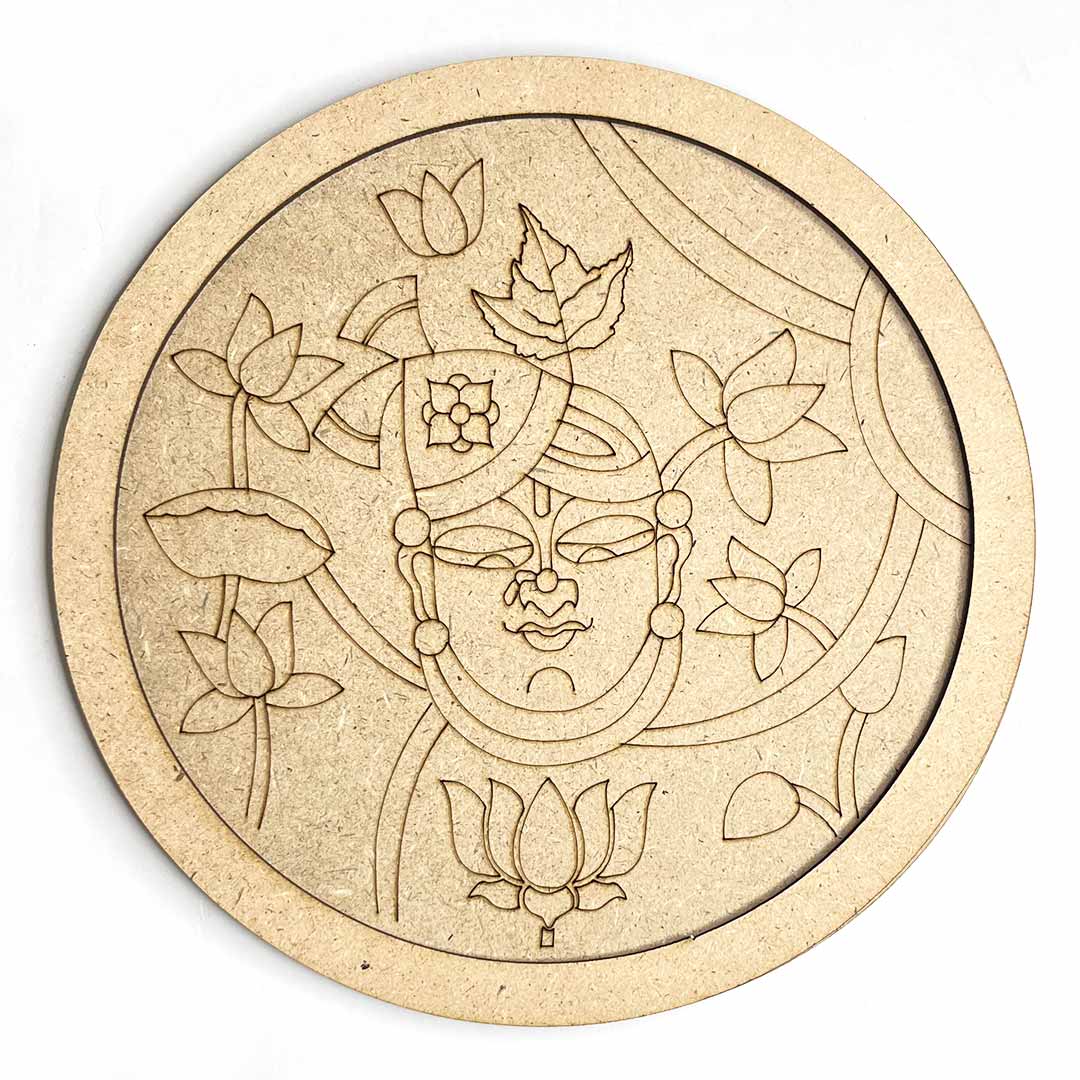 Shreenath ji Face & Alekhan Engraved Design Wall Plate Base With Frame Set Of 6 | Shreenath ji | Alekhan | Engraved design Wall Plate | Frame | Plate Frame | Shreenath ji Face | Adikala Craft Store | Art Craft  | Craft | Collection | Project | Decoration | Home Decoration 
