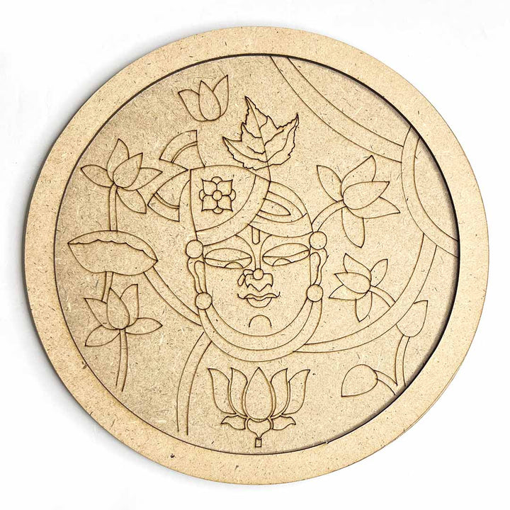 Shreenath ji Face & Alekhan Engraved Design Wall Plate Base With Frame Set Of 6 | Shreenath ji | Alekhan | Engraved design Wall Plate | Frame | Plate Frame | Shreenath ji Face | Adikala Craft Store | Art Craft  | Craft | Collection | Project | Decoration | Home Decoration 