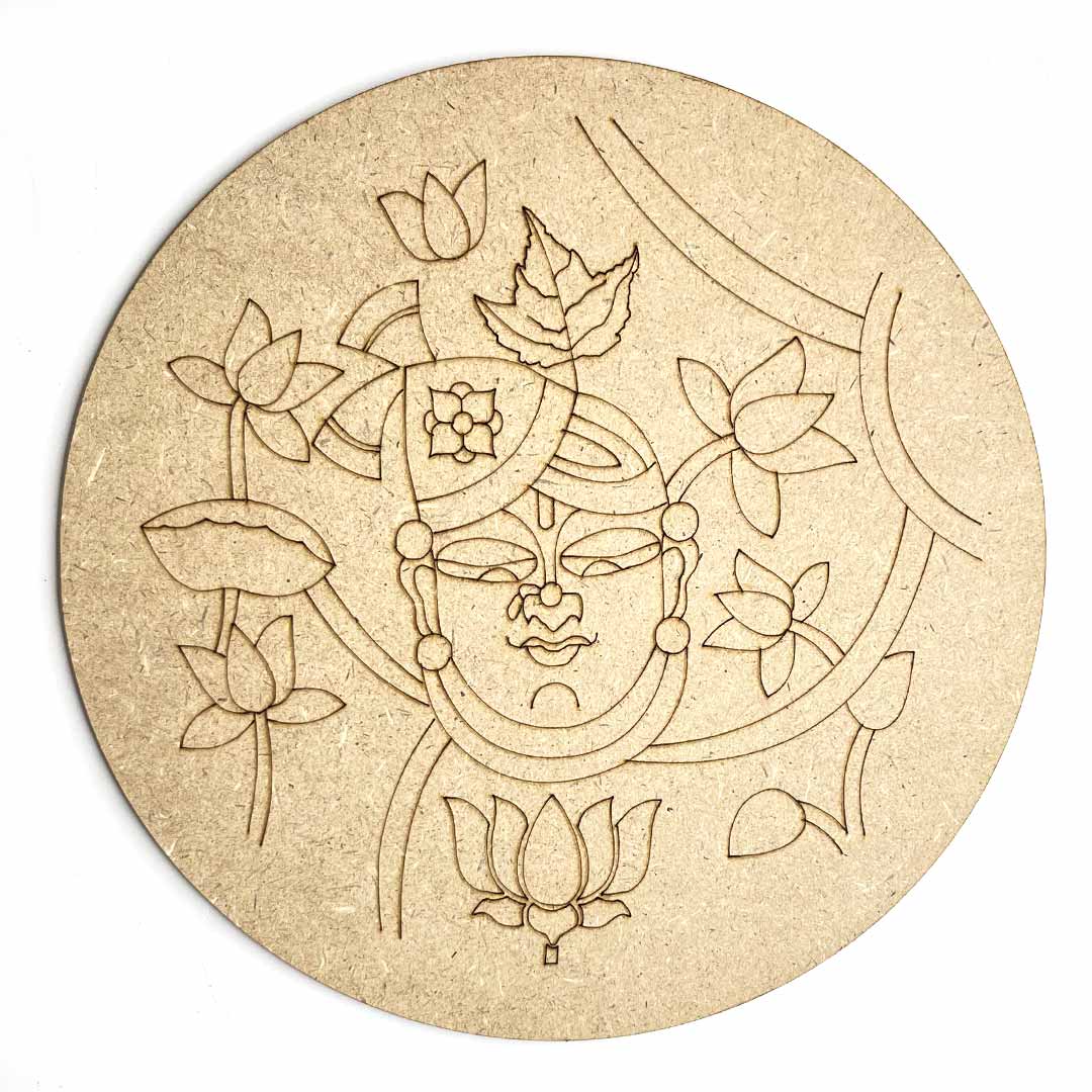 Shreenath ji Face & Alekhan Engraved Design Wall Plate Base With Frame Set Of 6 | Shreenath ji | Alekhan | Engraved design Wall Plate | Frame | Plate Frame | Shreenath ji Face | Adikala Craft Store | Art Craft | Craft | Collection | Project | Decoration | Home Decoration