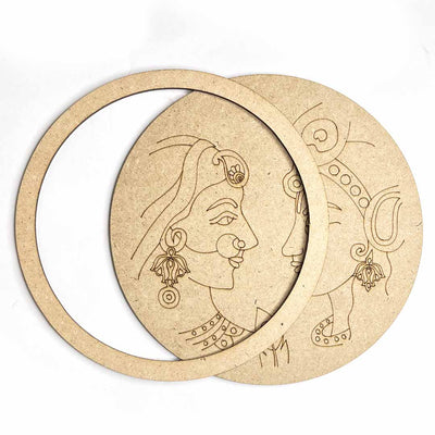 Radha Krishana Engraved Design Wall Plate Base With Frame Set Of 6 | Radha Krishna Engraved | Radha Krishna | Wall Plate | Frame | Engraved Design | Adiklala Craft Store | Art Craft | Art | Design | Engraved | Collection | Project