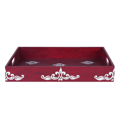 White Booty Designs Maroon Tray | Maroon Tray