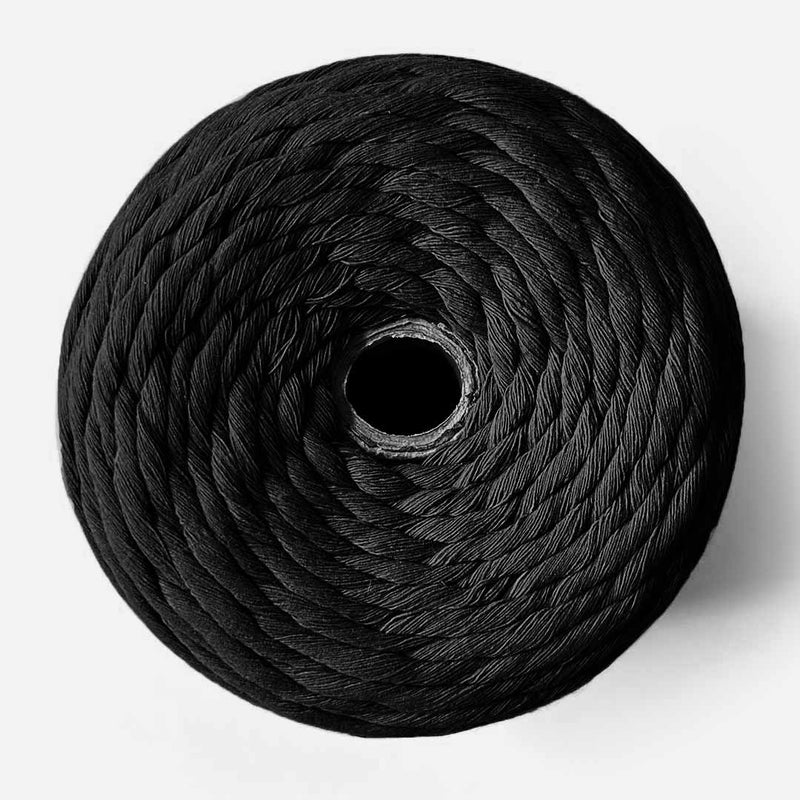 Black - 4 mm Single Strand Macrame Cord