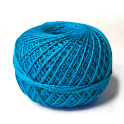 Blue Color 3 Ply Crochet Thread Cotton Yarn for Knitting & Craft Making