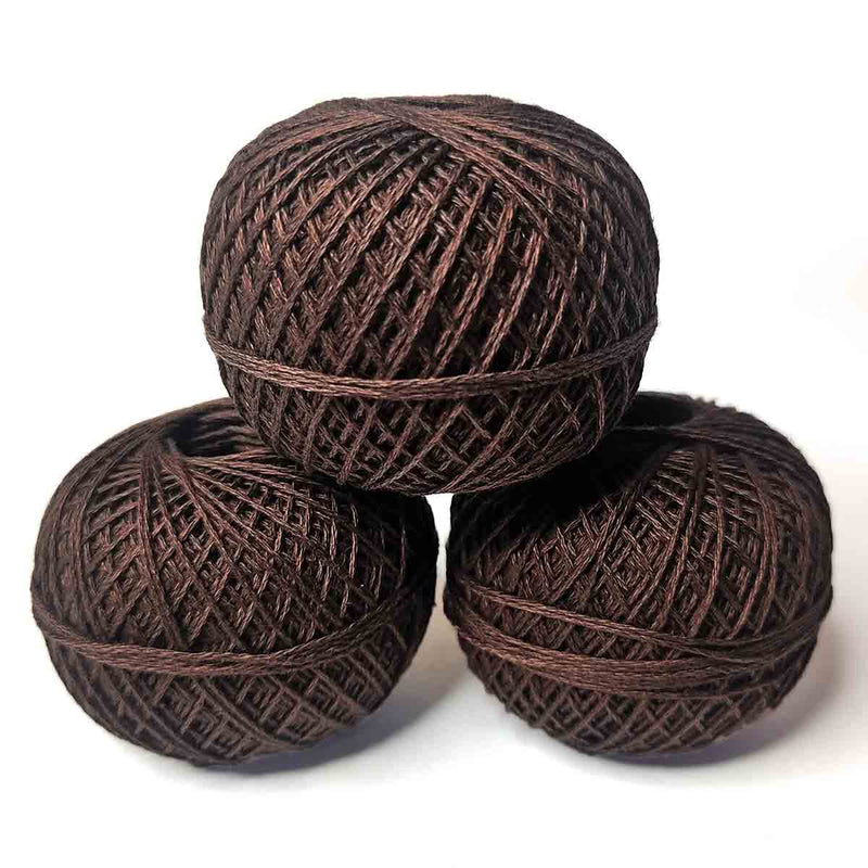 Coffee Brown Color 3 Ply Crochet Thread Cotton Yarn for Knitting & Cra –  Adikala - Craft Store