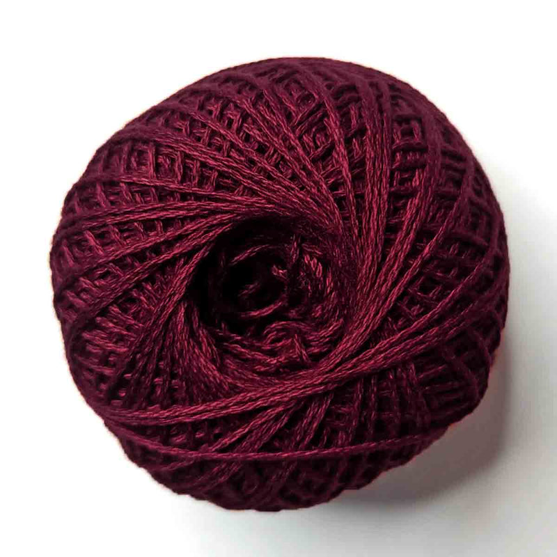 Dark Maroon Color 3 Ply Crochet Thread Cotton Yarn for Knitting & Craft Making