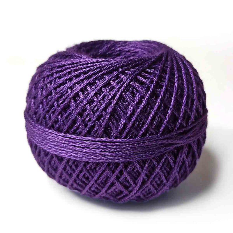 Dark Purple Color 3 Ply Crochet Thread Cotton Yarn for Knitting & Craft Making