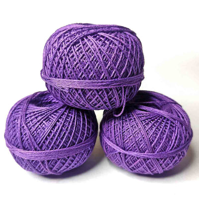 Light Purple Color 3 Ply Crochet Thread Cotton Yarn for Knitting & Craft Making