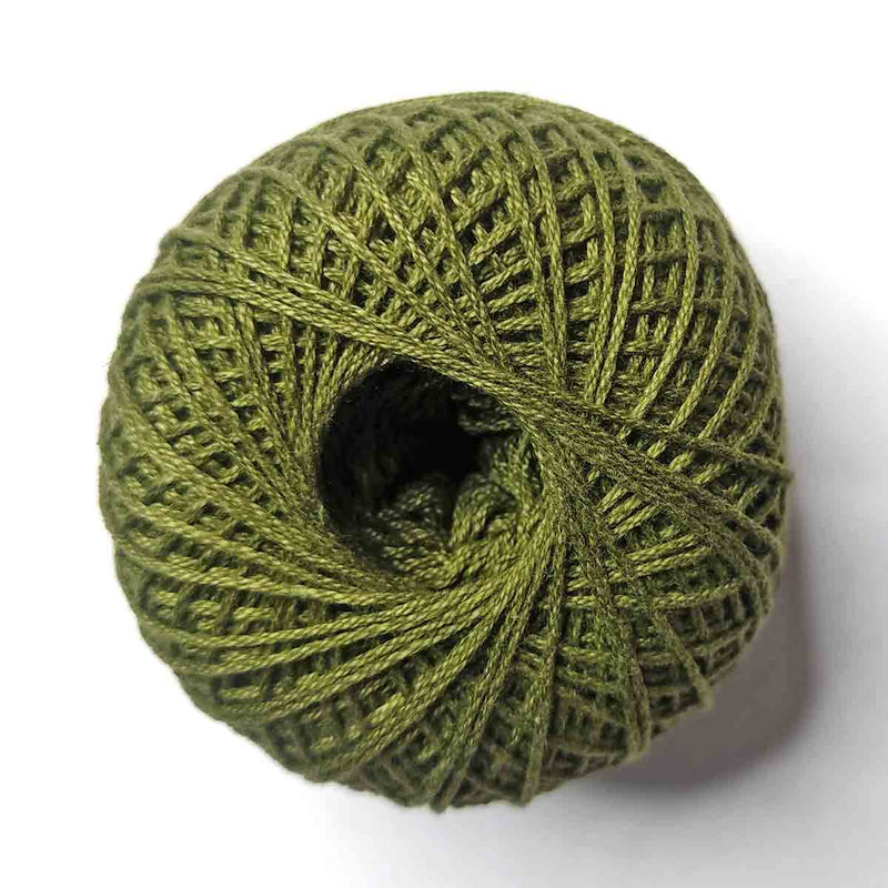 Mehandi Green Color 3 Ply Crochet Thread Cotton Yarn for Knitting & Craft Making