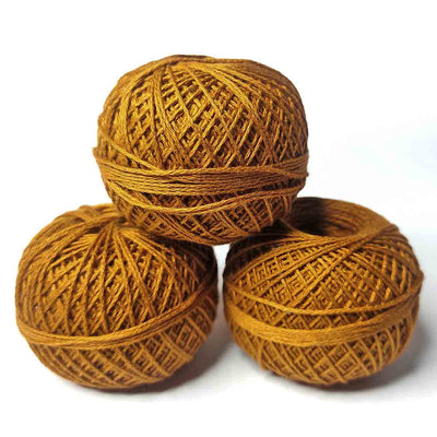 Mustards Yellow Color 3 Ply Crochet Thread Cotton Yarn for Knitting & Craft Making Set of 3