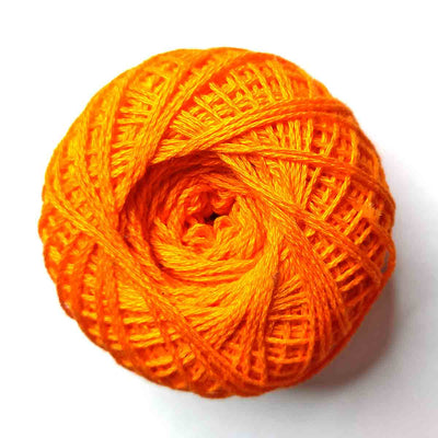 Orange Color 3 Ply Crochet Thread Cotton Yarn for Knitting & Craft Making