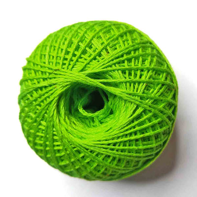 Parrot Green Color 3 Ply Crochet Thread Cotton Yarn for Knitting & Craft Making