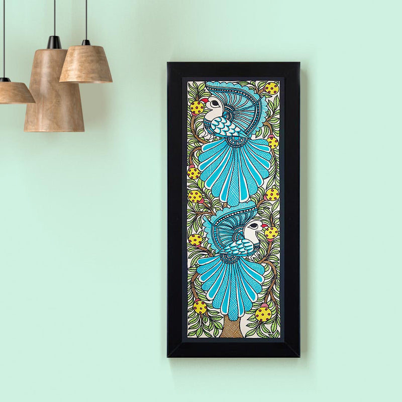 Pair Of Birds Madhubani Painting | Adikala Craft Store | Craft | Art Craft | Painting | Tree of Life | Decoration  | Wall Painting | Wall Art | Wall Design | Design