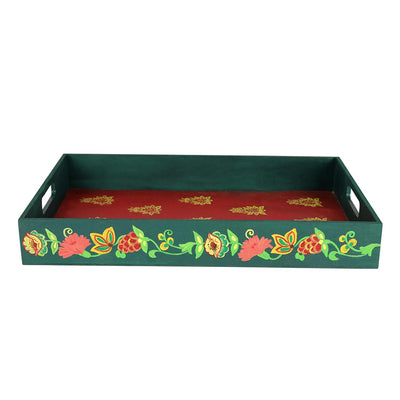 Red And Green Tray With Booty Design