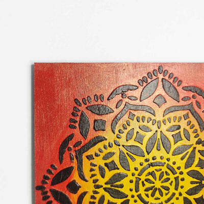 Black & Gold - Red & Yellow Vintage Style Wall Art Set Of 3 | ball paimting