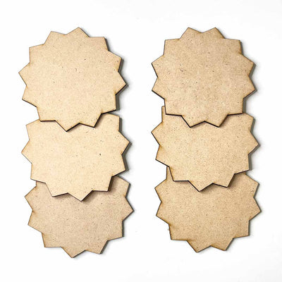 Star Mdf Base Set of 6 | Star MDF Base | Star | Adikala Craft Store | Craft Store | Art Craft | Craft | Adikala | Decoration | Project | DIY | Collection