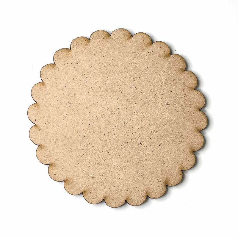 scalloped Mdf Base Set of 6 | scalloped MDF | MDF Base | Adikala Craft Store | Craft Store | Art Craft | Craft | Adikala | Decoration | Project | DIY | Collection