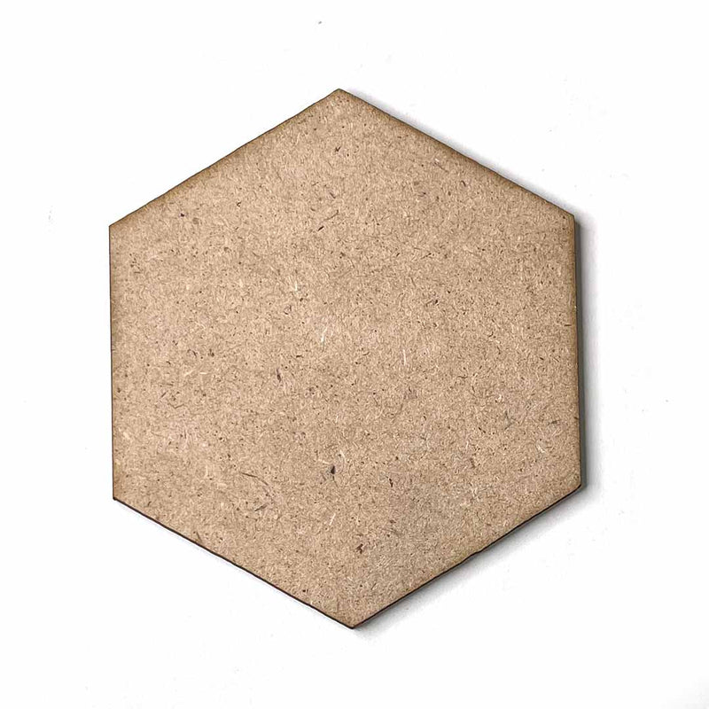 Hexagonal Mdf Base Set of 6 | Hexagon MDF | Hexagon | MDF Base | Adikala Craft Store | Craft Store | Art Craft | Craft | Adikala | Decoration | Project | DIY | Collection