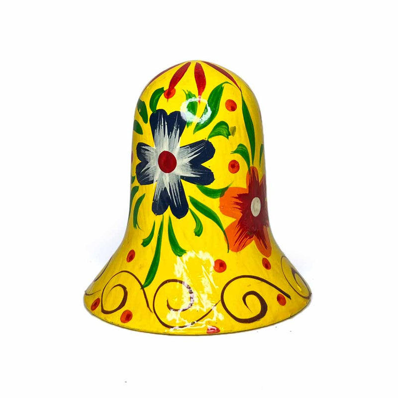 Yellow Color Big Size Handpainted Bells (Set Of 2)